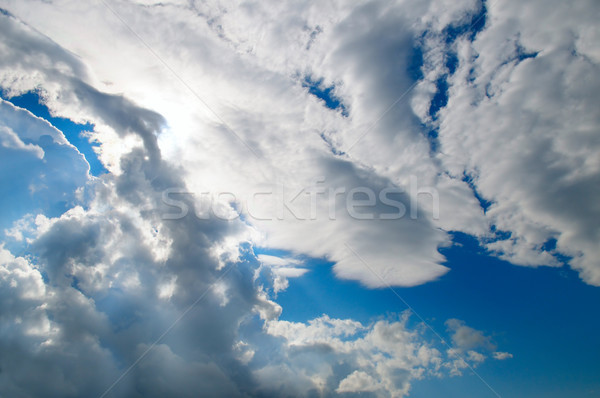 Güneş güzel gökyüzü mavi gökyüzü gün batımı ışık Stok fotoğraf © serg64