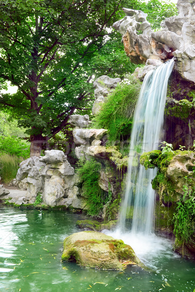 Large waterfall in the park Stock photo © Serg64