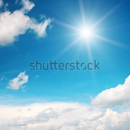Soleil belle ciel bleu nuages lumière fond Photo stock © serg64