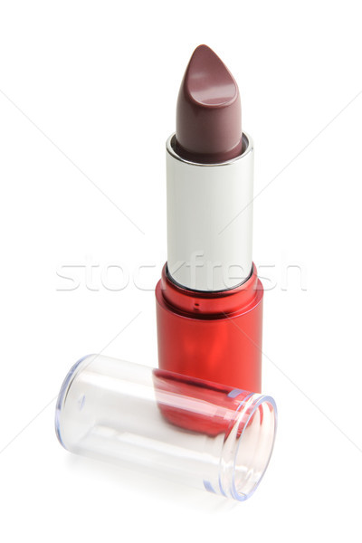 Ruj rosu izolat alb modă fundal roşu Imagine de stoc © serg64