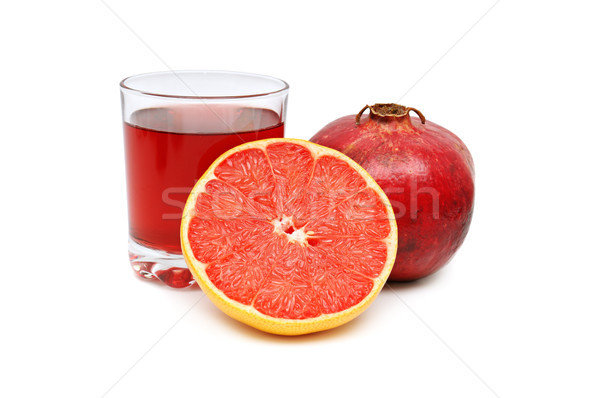 Glass with juice and fruits Stock photo © Serg64