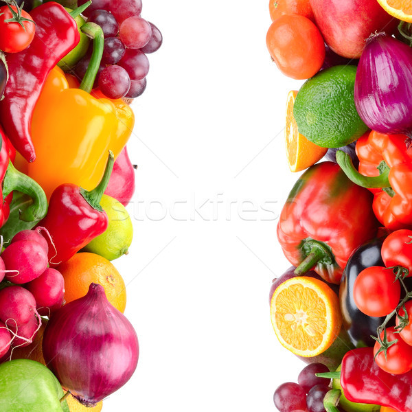 Frutas vegetales aislado blanco alimentos verde Foto stock © serg64