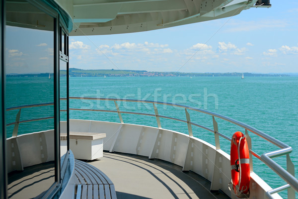 View of beach from deck pleasure craft Stock photo © Serg64