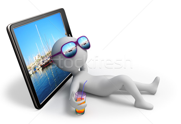 Dreaming of vacation: sea yacht and sailing Stock photo © serge001