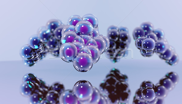 原子 結構 尼古丁 模型 藍色 商業照片 © serge001
