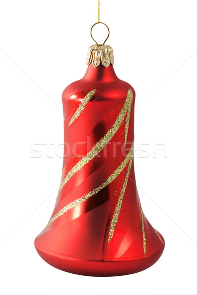 Agatat roşu Crăciun clopot ornament izolat Imagine de stoc © serpla