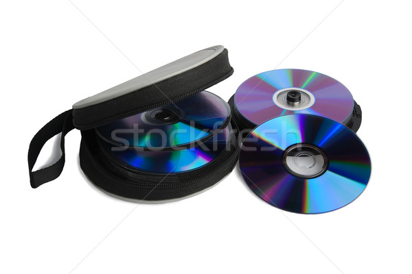 Spindel of computer disks and special box Stock photo © serpla