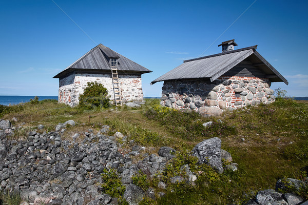 Alimentaire entrepôt île eau herbe vert [[stock_photo]] © serpla