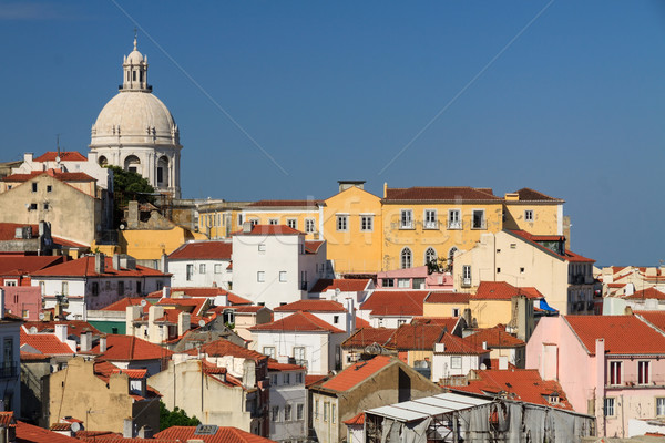 視圖 區 里斯本 葡萄牙 天空 房子 商業照片 © serpla