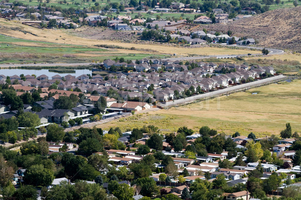 Voorstads- luchtfoto uit Open Nevada USA Stockfoto © sframe
