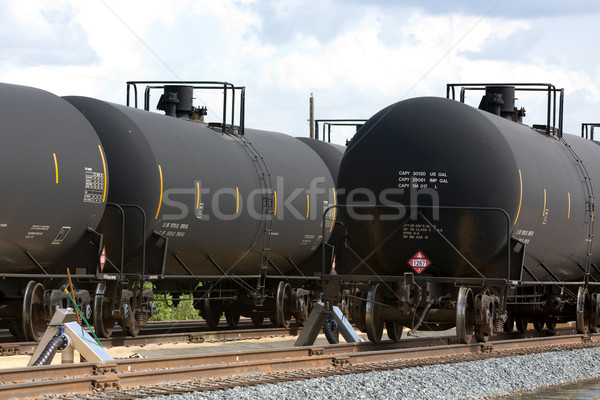 Trenes coches negro ferrocarril petróleo Foto stock © sframe