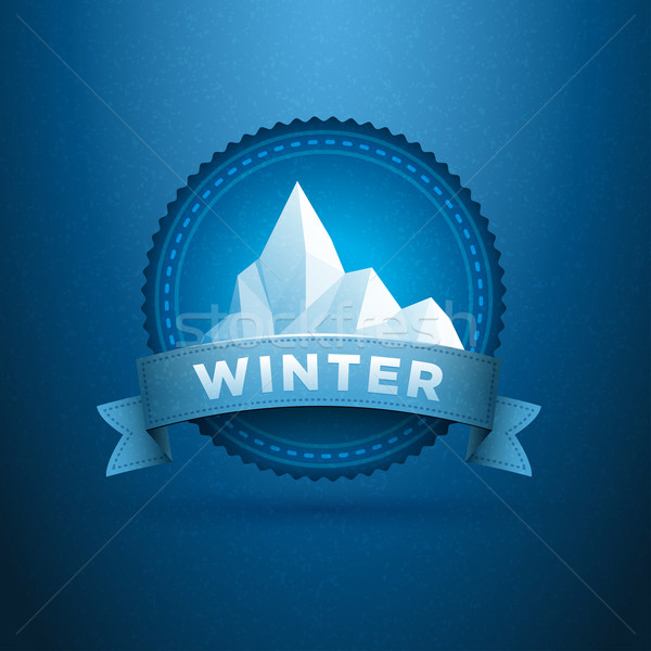 Inverno distintivo vetor projeto elementos Foto stock © sgursozlu