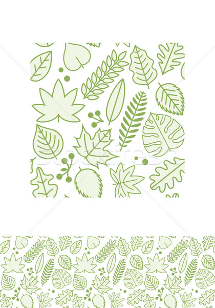 Vector seamless leaf pattern Stock photo © sgursozlu