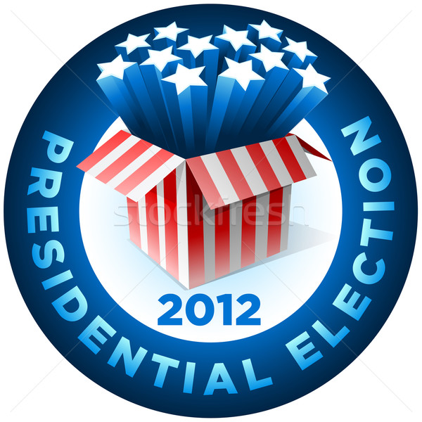 Elnöki választás kitűző amerikai csillag doboz Stock fotó © sgursozlu