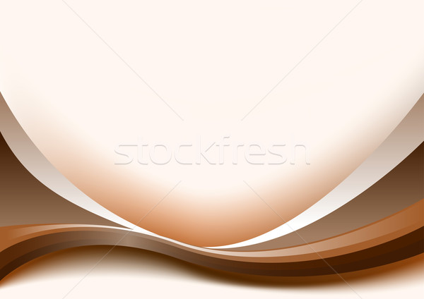 Barna absztrakt vektor hullám szett természet Stock fotó © sgursozlu