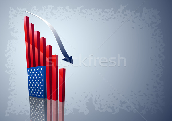 American flag chart Stock photo © sgursozlu