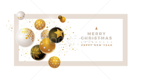 Foto stock: Alegre · natal · modelo · de · design · abstrato · ano · novo · cartão