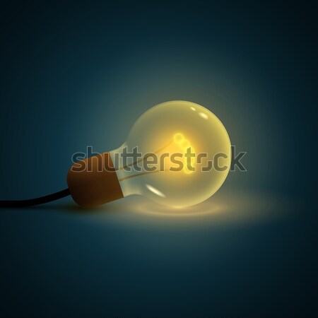 [[stock_photo]]: Vieux · ampoule · idée · fond · art · noir