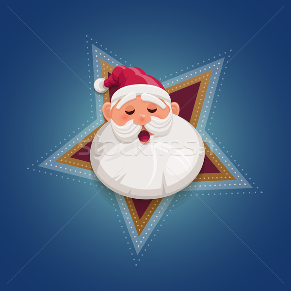 Stock photo: Cartoon Santa Claus Portrait