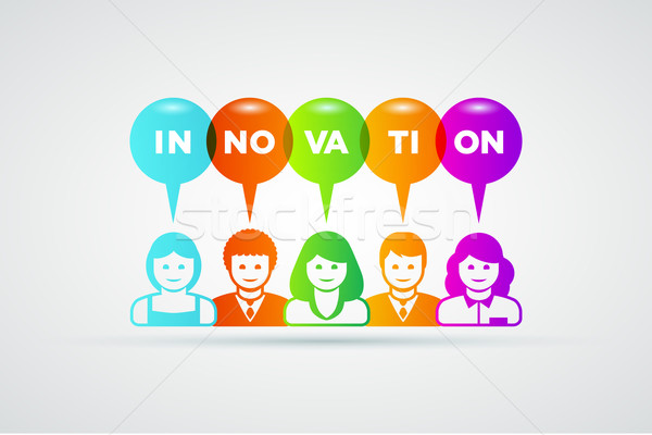 Innovazione vettore lavoro di squadra illustrazione business uomo Foto d'archivio © sgursozlu