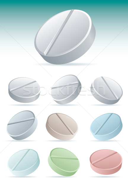 Pills icon set 2. Stock photo © sgursozlu