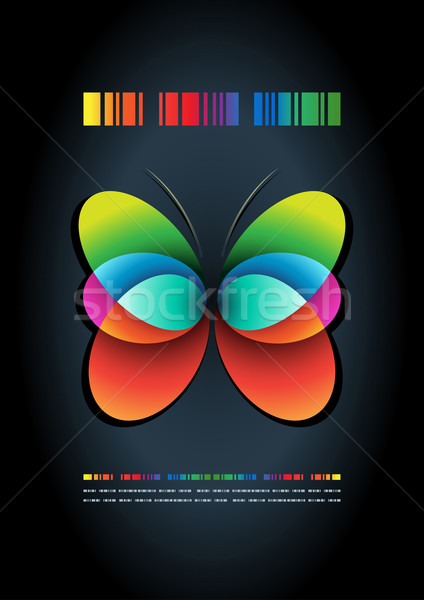 Butterfly poster template. Stock photo © sgursozlu