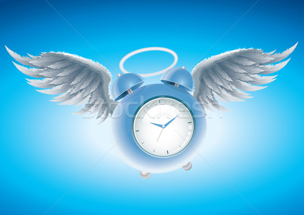 Winged clock Stock photo © sgursozlu