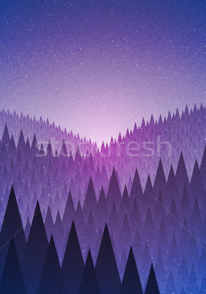 Geheimnisvoll Wald abstrakten Natur Landschaft Stock foto © sgursozlu