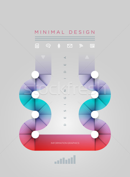 Circle shape infographic design template. Stock photo © sgursozlu