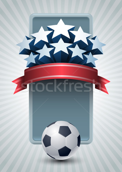 Imagine de stoc: Campionat · fotbal · steag · minge · de · fotbal · proiect · afaceri
