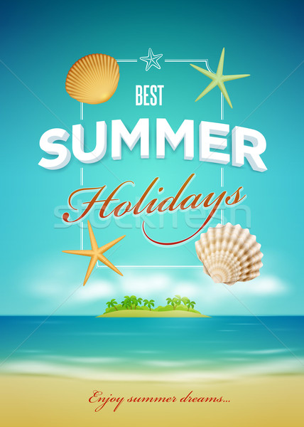 Summer poster design template Stock photo © sgursozlu