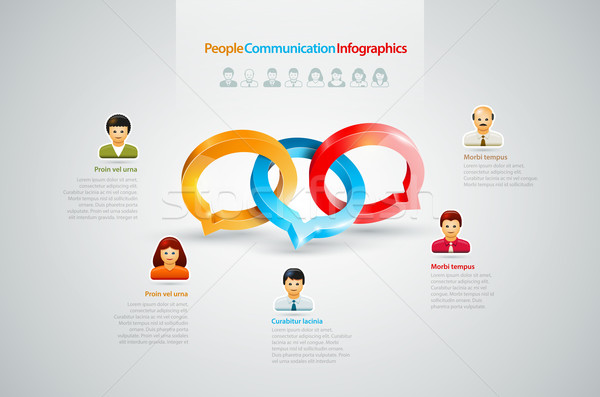 Conversation Infographics Stock photo © sgursozlu