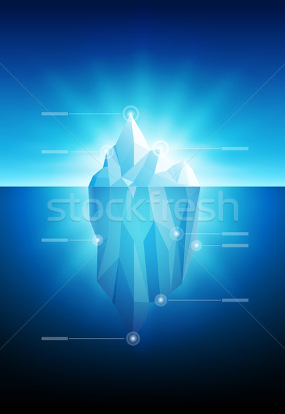 Iceberg infografía vector plantilla de diseño todo elementos Foto stock © sgursozlu