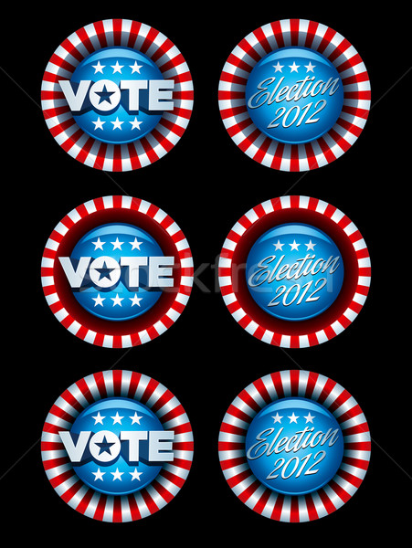 Verkiezing badges ingesteld collectie vector symbool Stockfoto © sgursozlu