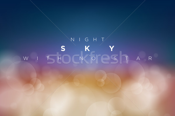 Vector schone blauwe hemel nachtelijke hemel typografisch ontwerp Stockfoto © sgursozlu