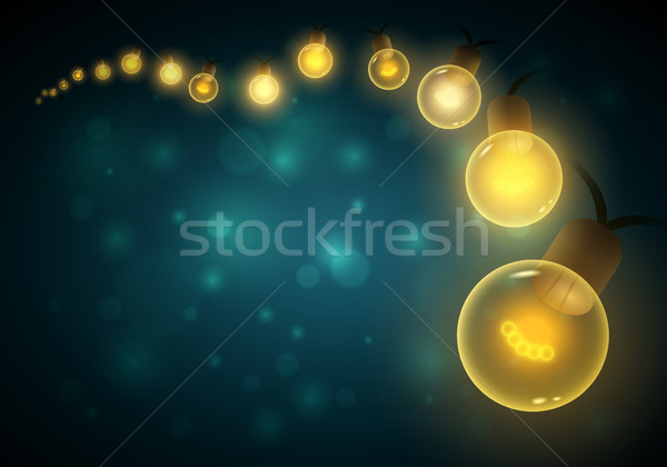 Stock photo: Lights in the night.