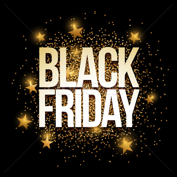 Stockfoto: Black · friday · gouden · schitteren · banner · goud · communie