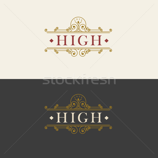 Elegant vector emblema sablon lux cadru Imagine de stoc © sgursozlu