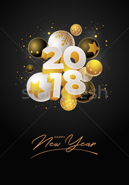 Stock photo: New Year 2018 Design 