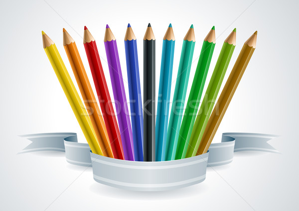 Color pencil set banner.  Stock photo © sgursozlu