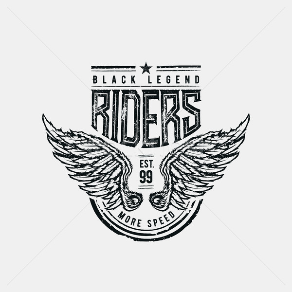 Black Legend Riders typographic design Stock photo © sgursozlu