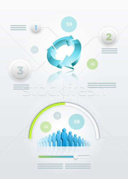 Recycleren gemeenschap infographics vector business man Stockfoto © sgursozlu