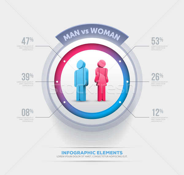 Personas infografía plantilla de diseño vector elementos Foto stock © sgursozlu