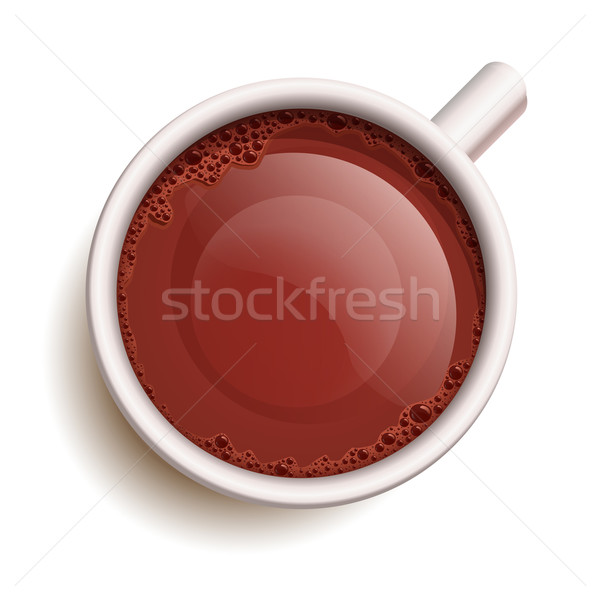 Csésze tea vektor valósághű összes elemek Stock fotó © sgursozlu