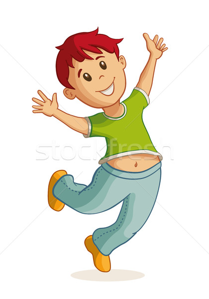 Stock photo: Little happy boy illustration