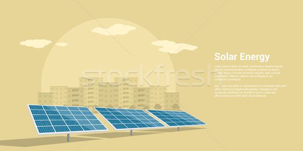 énergie solaire photos solaire montagnes ville [[stock_photo]] © shai_halud