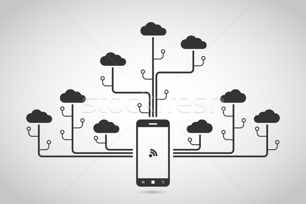 cloud computing concept Stock photo © shai_halud
