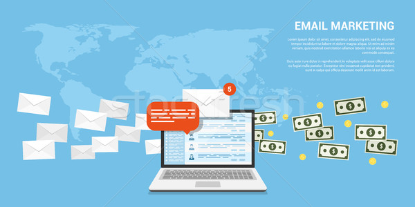 E-mail marketing banner stijl internet marketing internet Stockfoto © shai_halud