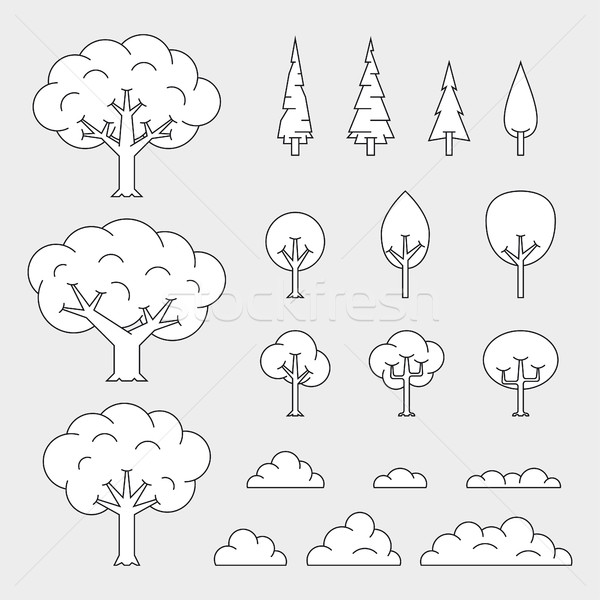 set of tree Stock photo © shai_halud