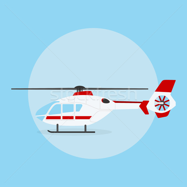 Stock foto: Hubschrauber · Bild · blau · Stil · Illustration · Web